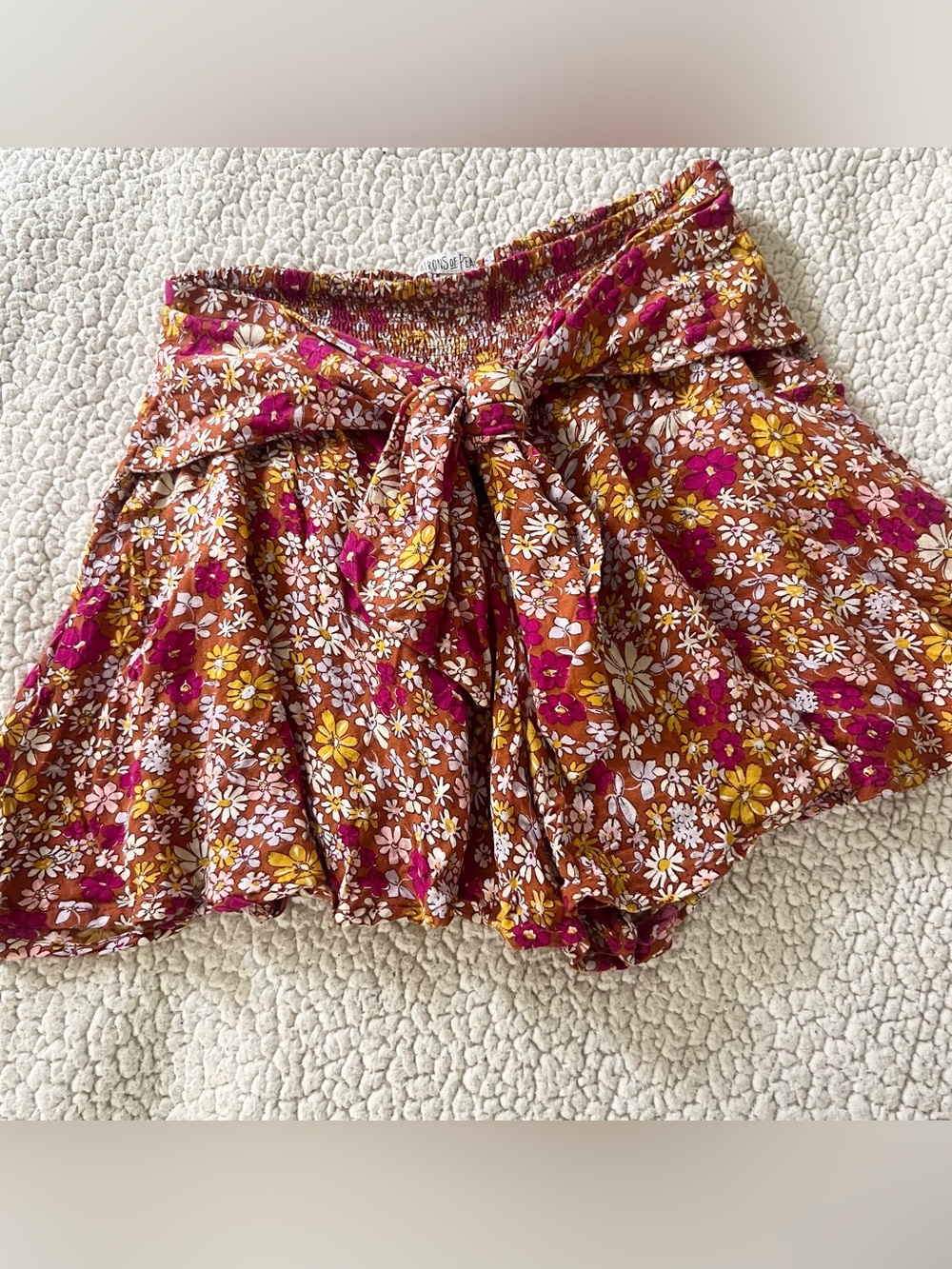 Patrons Of Peace Floral Tie Waist Flowy Shorts - Picture 2 of 5